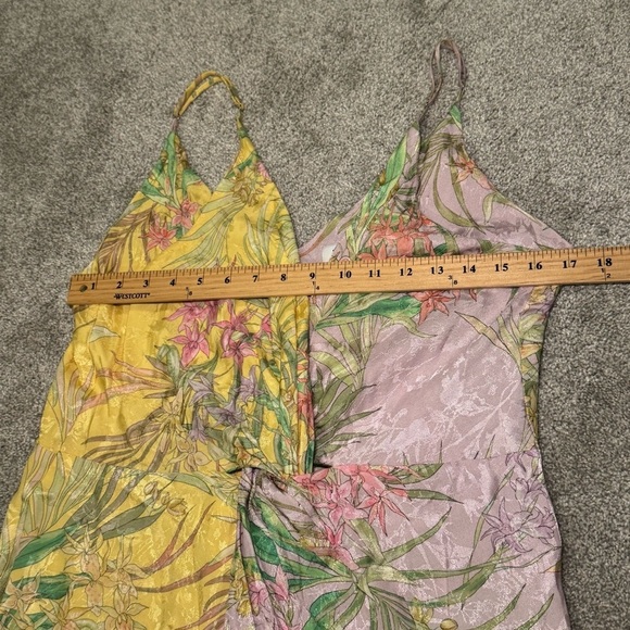 Anthropologie Delfi Collective Frankie Knotted Plunge Neck Midi Dress size large - Picture 12 of 14